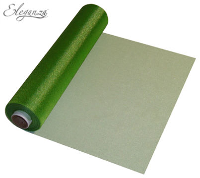 Eleganza Soft Sheer Organza 29cm x 25m Pistachio Green - Organza / Fabric